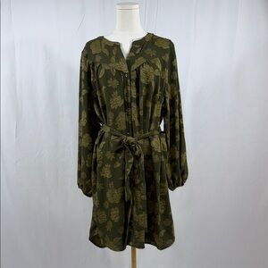 The Pioneer Woman Olive Floral Long Sleeve Dress